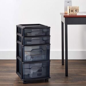 rolling storage cart with drawers