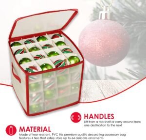 Zippered Christmas Ornament Box