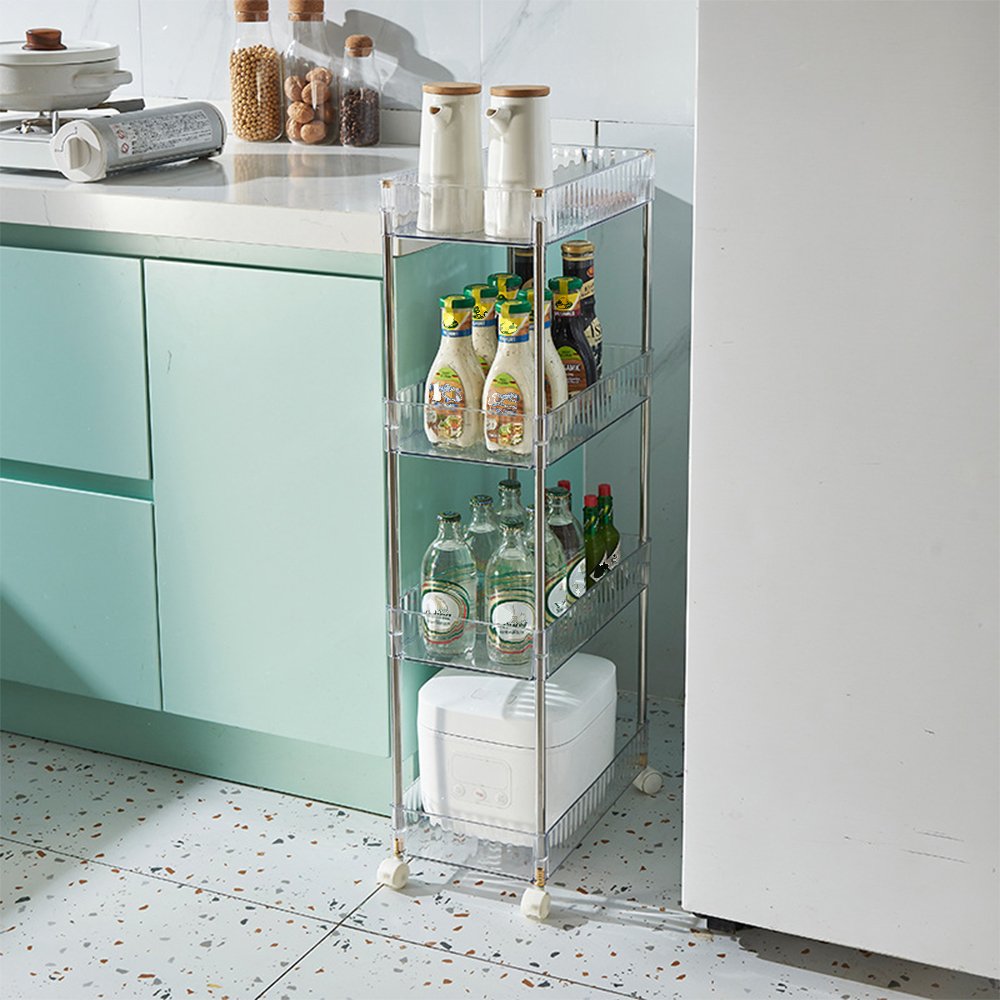 Narrow Storage Rolling Utility Storage Cart Suppliers Acrylic OEM ...
